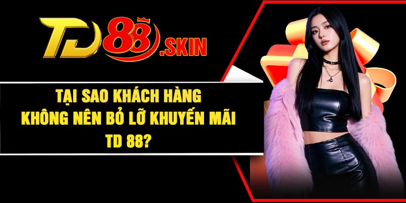 Tại sao khách hàng không nên bỏ lỡ khuyến mãi TD 88?